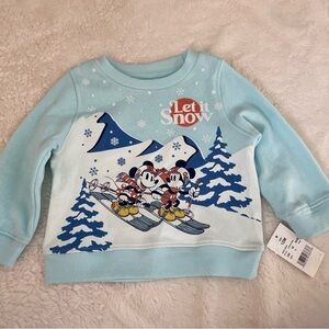 Disney Toddler Mickey Mouse Fleece Pullover 12 Months NWT